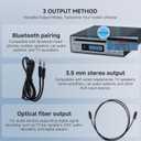 Portable Bluetooth CD Player for Home CD Ripper Hi-Fi Audio CD Player Desktop CD Players Optical and AUX Output，Lossless Sound Quality
