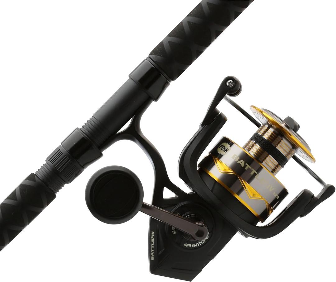 Penn Battle IV Spinning Reel and Fishing Rod Combo (8000 Size Reel - 10' - Heavy - 2pc)