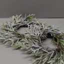 2 pcs Artificial Frosted Cedar and Pine Cone Candle Rings Christmas Candle Holder Rings Faux Cedar Twigs Wreath Mini Window Wreaths 11.8" Wide for Christmas Holiday Winter Season Decoration