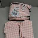 Nayoroom Gingham Duvet Cover Queen Size Pink White Plaid Checkered Comforter Cover Grid Farmhouse Bedding Set 3 Pcs Soft Breathable Washed Microfiber Gifts for Women Men