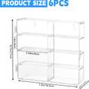 for 48 pcs 1/64 Scale Matchbox Wheels Toy Car Display Case Holds 48 Toy Cars Hot Storage Wall-Mounted Acrylic Organizer Stackable Clear Dustproof Display Box Container Shelf for Collectors - 6 Pack,8