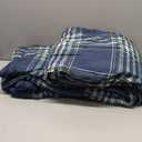 Plaid Twin XL Comforter Set, Midnight Blue Bedding Set 5 Pieces for Boys Girls Teen, Classic Farmhouse Bed in a Bag for Dorm with Sheets, Pillowcase & Sham