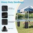 Evekea Canopy Weight Sand Bags 4 Pack, Upgraded Load Capacity Sandbags for Pop up Tent, 120LBS Weight Bags for Canopy Tent Pergola Outdoor Instant Canopies(Without Sand)