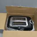 BLACK+DECKER 2-Slice Toaster, Extra Wide Slots for Bagels & Thick Bread, 6 Browning Settings, Removable Crumb Tray, Cancel Button, 850W, Black