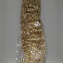 Leeven 30 Strands Double Ended Dreadlock Extensions 24 Inch Ombre Blonde Thin Synthetic Boho Dreads 3 Style Mixed Full Set Wool DE Wavy Curly Hippie Dreads Braid in Soft Viking Dread for Women Men