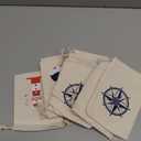 Shellwei 24 Pack Nautical Gift Bags Cotton Nautical Anchors Drawstring Bags Themed Favor Boat Goodie 7 x 5 inch for Boys Girls Birthday Wedding Beach Theme Parties Supplies Favors