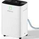 100 Pints Dehumidifier for Basement Home, Smart Silent Dehumidifier with Drain Hose, 1.32 Gal Water Tank, Intelligent Humidity Control, 24H Timer, for Large Room Bathroom Bedroom