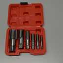 6-Piece NPT Pipe Tap Set, 1", 3/4", 1/2", 3/8", 1/4", 1/8" NPT Tap Set, Carbon Steel Hand Threading Plumbing Tap Set for Accurate Threads, Assorted Plumbers Mechanics DIY Thread cutting tools