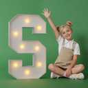 2.3FT Marquee Letters S Large Light Up Letters Cool White Big Foam Cardboard Graduations Prom Marry Me Wedding Birthday Party Decorations Backdrop Sign S