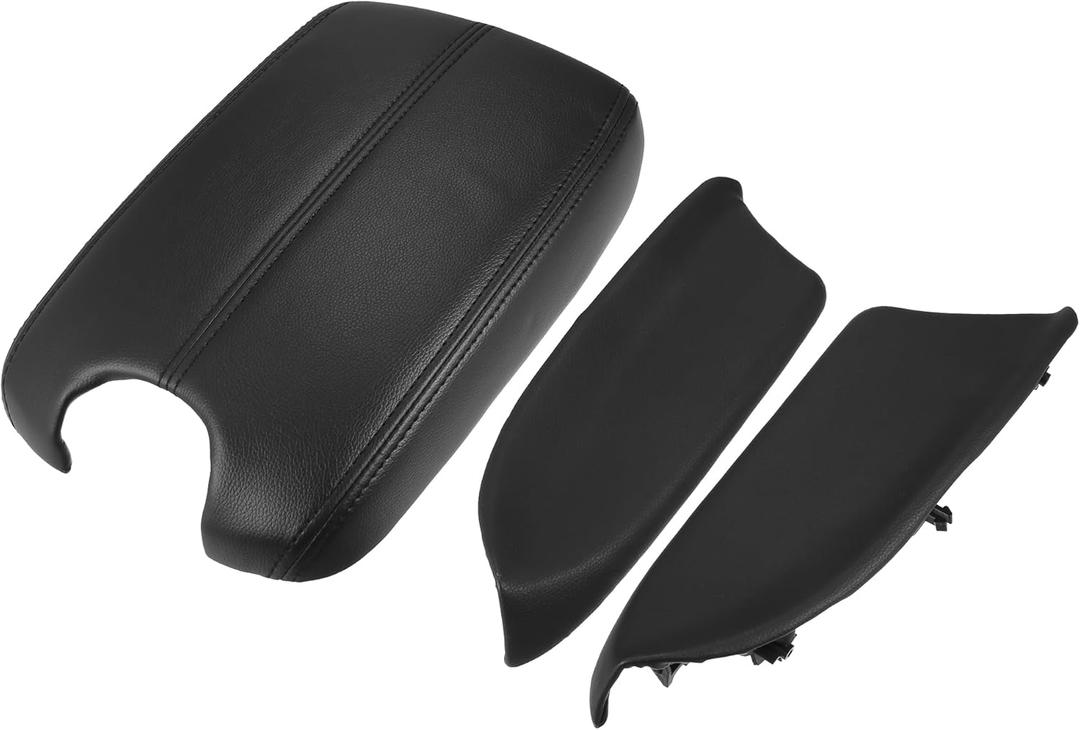 X AUTOHAUX 1 Set Car Center Console Cover Front Door Panels Armrest Replacement for Honda Accord 2008 2009 2010 2011 2012 Black