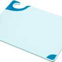 San Jamar Saf-T-Grip Plastic Cutting Board with Safety Hook, 9" x 12" x 0.375", Blue