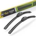 Raidbee 18+18 inch Silicone Windshield Wiper blades Replacement for Ford Ranger 2011-1999,Jeep Commander 2010-2006,CHEVY HHR 2011-2006,MAZDA MX-5 Miata 2015-1999 All-Season Silicone Wiper Blades