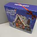 Christmas Gingerbread House Building Kit with LED Lights, Christmas Village House Blocks Set, Compatible with Lego, Xmas Decorative Gifts for Girls and Boys, Kids and Adults, Ages 6+