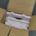 BYFU Bathroom Storage Cabinet, 4-Tier Small Floor Cabinet Freestanding Organizer with Door and Shelf for Living Room Hallway Kitchen Small Space, White