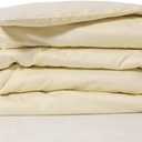 Duvet Cover 100% Egyptian Cotton Luxurious 600 Thread Count - 90 X 90- All Season Comfort - Hotel Quality Softness - Zipper Closure & Corner Ties - Ivory Solid