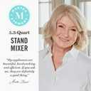 Martha Stewart 5.3Qt Stand Mixer, 12-Speed Tilt-Head Electric Kitchen Mixer with Stainless Steel Bowl, Dough Hook, Whisk & Beater, Splash Guard, Ideal for Baking Bread, Cake & Whipping, Indigo Blue