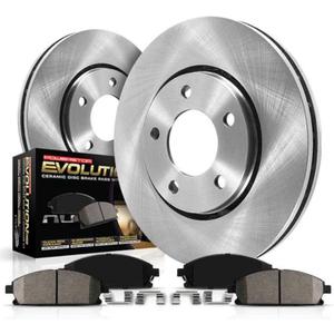 PowerStop Front Brake Kit For Honda Fit 2009-14 - Disc Rotors & Ceramic Brake Pads Replacement, KOE5382