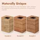Rattan Tissue Box Cover Square, Hand Woven Wicker Tissue Holder, 5.5 x 5.5 X 5.7 inch, Natural