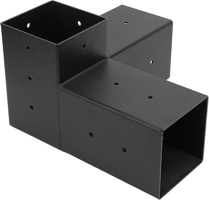 Yosoo Heavy Duty Galvanized Gazebo Bracket, Stable, Powder Coated for Outdoor Buildings,Balconies, Courtyards,Parks, Gazebo Bracket,Firm,Black (3 Way