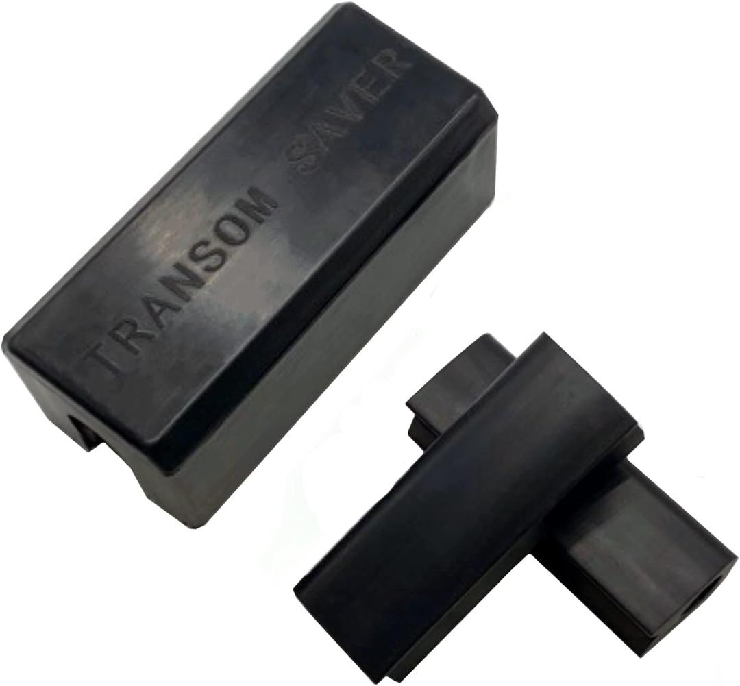 Transom Saver Support and Trailering Motor Locks for Single Ram Outboard Mercury Evinrude Johnson Yamaha Honda and Tohatsu Rubber Black