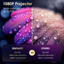 Projector with WiFi and Bluetooth, Electric Focus & Vertical Keystone, 1080P HD 4K Support, Smart Projector with Built-in Streaming Apps, Portable Projector for Outdoor & Home Movie