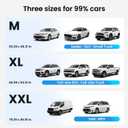 REEVAA Upgraded Car Windshield Cover for Ice & Snow [All-Weather Protection] Magnetic Fit Weatherproof Frost Cover, Car Winter Accessories, Fit for SUVs, Trucks, Cars - Medium