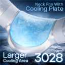 Neck Fan Rechargeable with Semiconductor Cooling Plate, 7000mAh Portable Neck Air Conditioner 3+ Hours Battery, 360g Lightweight Cooling Neck Fan That Blows Cold Air for Travel Hot Flashes Outdoor, Adjustability: 150 flexible silicone design