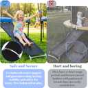 Trampoline Ladder, with Handrails, Universal Children's Trampoline Slide, Trampoline Slide Attachment,Safety Trampoline Accessories,Suitable for Children to Climb Up and Slide Down