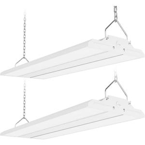 150W 2 Pack 2FT LED Linear High Bay Shop Light Fixture, Indoor Area Workshop Garage 5000K, Hanging Warehouse Lights, Industrial
