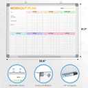 Fitness Tracker Magnetic Whiteboard Workout Plan Dry Erase Board for Wall 24'' x 18'',Hanging Mounted Weekly Fitness Tracker Gym Exercise Tracker Schedules and Checklists