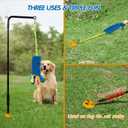 Heavy Duty Dog Spring Pole with Screw-In Ground Anchor & 360 Swivel, Adjustable Height 30-49", Durable Outdoor Tug Toy System with Bungee Squeak Rope for Large & High Energy Dogs Training