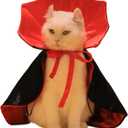 3 x Dog Cat Vampire Cloak Costume, Pet Halloween Cape for Small Medium Dogs Cats Puppy