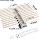 MYOYAY Pull Out Trousers Rack 22 Arms Steel Pull Out Pants Rack Pants Hanger Bar Clothes Organizers for Closet for Space Saving and Storage Maximum Load 33lbs Beige 23.4x18x5.7inch