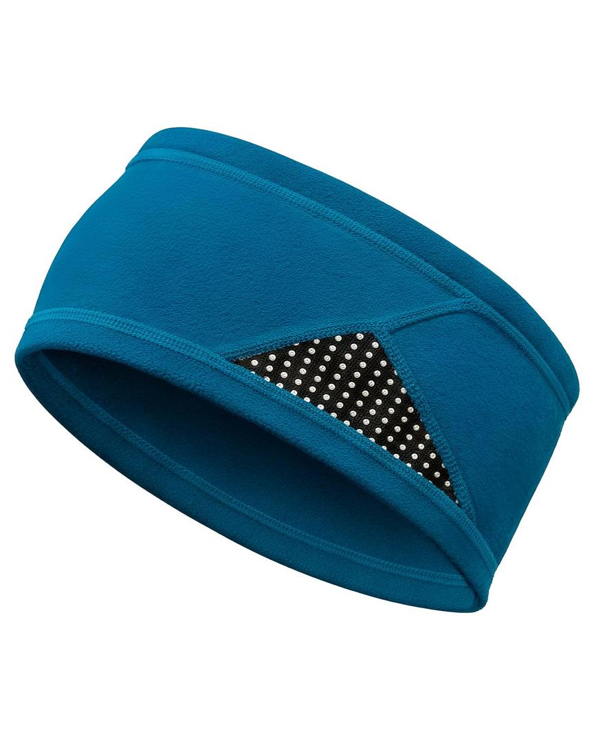 Winter Headbands for Women & Men, Reflective Fleece Ear Warmers, Non-Slip Sports Headbands for Running, Cycling, Skiing, Hiking and Daily Wear, Navy Blue (Blue)