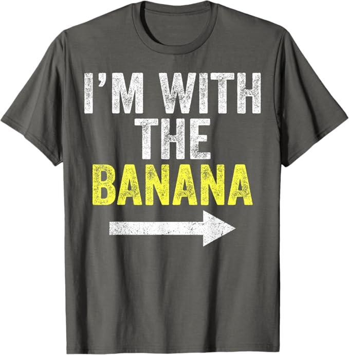 I'm With The Banana Costume Matching Couple T-Shirt, XXL
