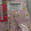 JESKIDS Girls Frilly Shirred Shirts Flutter Sleeve Square Neck Top Summer Blouse 8-9 T Pink Little Daisy