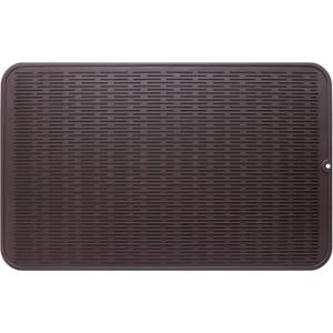 MicoYang Silicone Dish Drying Mat for Multiple Usage,Easy clean,Eco-friendly,Heat-resistant Silicone Mat for Kitchen Counter or Sink,Refrigerator or Drawer Liner Coffee 3XL 28 inches x 18 inches
