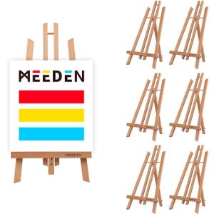 MEEDEN 6 Pack 20 Inch Art Beech Wooden Tabletop Easel for Sign Painting - Small Canvas Stand for Kids Adults, 20in-6pcs