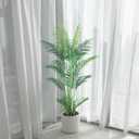 4.5FT Artificial Palm Tree,Faux Areca Palm Plant with Real Touch Leaves and Adjustable Branches,Fake Tropical Palm Tree for Home Office Indoor Outdoor Modern Decoration