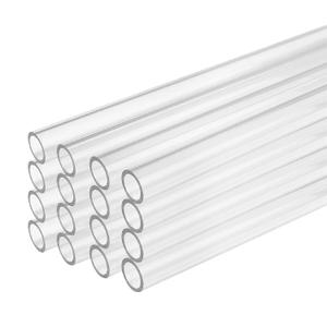 dracaena.io 16 Pack PETG Hard Tubing - 14 mm / 0.55 inch Outer Diameter, 10 mm / 0.39 inch Inner Diameter, 450 mm / 17.7 inch Length - Rigid Pipe for PC Water Cooling System, Transparent
