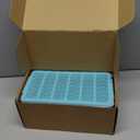 3-Pack Silicone Freezer Trays with Lid,2 Large 2-Cup(500ml)&4 Medium 1-Cup(125ml)&6 Small 1/2-Cup(75ml) Soup Freezer Container Molds,Ice Cube Tray For Meal Prep&Freezing Soup,Stews,Sauces (Lake blue)