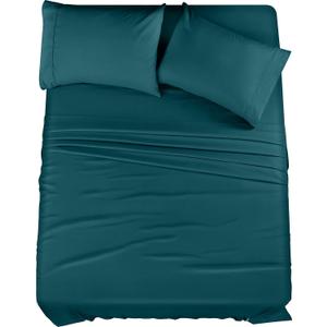 Utopia Bedding King Bed Sheets Set - 4 Piece Bedding - Brushed Microfiber - Shrinkage and Fade Resistant - Easy Care (Teal Green)