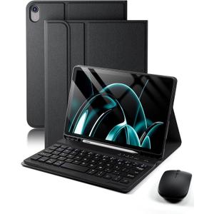Keyboard Case for iPad mini 7 (A17 Pro 2024) & Mini 6 (2021) 8.3inch - with Mouse and Magnetically Keyboard, Case with Pencil Holder for iPad mini 7th/6th Generation, Auto Sleep/Wake, Black