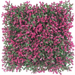 BCBLF 10x10Inch 12Pcs Grass Wall Panels, UV-Anti Boxwood Greenery Hedge, Odorless Artificial Fake Grass Backdrop Indoor Outdoor Privacy, Birthday Wedding Decor, 8.3 SQ FT, Peanut Leaf - Fuchsia