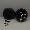 MARASTAR 00232-2PK Universal Fit Flat-Free 11x4.00-5 Tire and Wheel Assembly, Zero Turn Lawn Mower Replacement Tires, Smooth Tread, Adapter Kit included, 2 pack