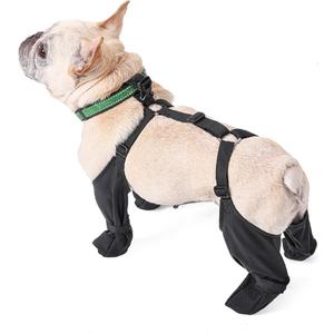 Dog Boots Waterproof for Winter - Anti-Slip Paw Shoes for Snow & Rain | Non-Slip Reflective Pet Boots with Adjustable Straps, Small/Medium Dogs