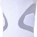COOLOMG Youth Baseball Chest Protector Padded Compression Shirt Sleeveless Softball Football Lacrosse Rib Heart Sternum Guard (Medium, White)