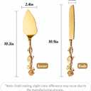 Wedding Cake Knife and Server Set, Gold Cake Cutting Set for Wedding, Vintage Rose Wedding Cake Cutter and Server for Birthday, Party, Anniversary, Cake, Pie, Pizza
