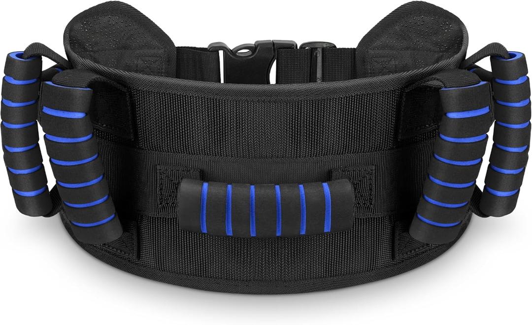 Gait Belt for Seniors with Handles, Gate Belts Medical for Elderly Physical Therapy Transfer Belt for Lifting Seniors,Patients,Disabled(Blue)