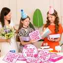 Pink Its Me Hi Im The Birthday Girl Its Me Tableware, 60 Pcs Music Birthday Decorations includes Its Me Hi Im The Birthday Girl Its Me Plates and Napkins for 20 Guests Perfect for Girl